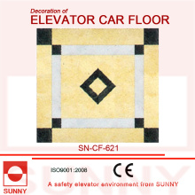 Colores Nobles del piso del PVC para la decoración del piso del coche del elevador (SN-CF-621)